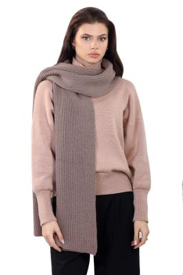 100% merino wool scarf 28x200 cm (cappuchino)