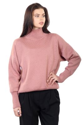100% merino wool sweater in dusty rose