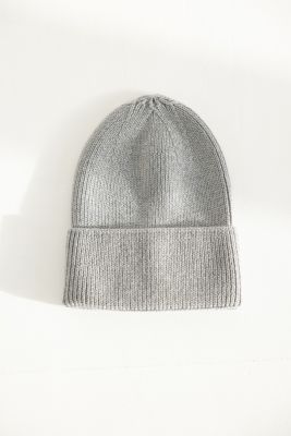 100% merino wool hat with flap for a man (dark grey)