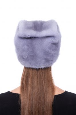 Mink fur hat “Kitty” in natural Sapphire