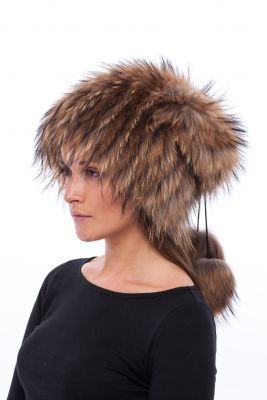 Knitted Raccoon hat “Pinocchio” 