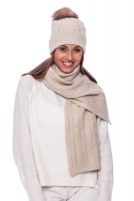 Cashmere scarf in beige