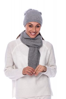Cashmere and wool scarf in grey