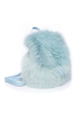 Backpack from fox fur (mint)