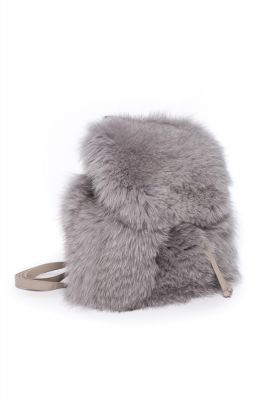 Backpack from fox fur 