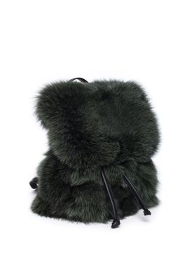Backpack from fox fur