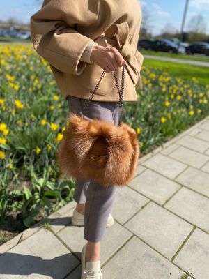 Handbag from fox fur 