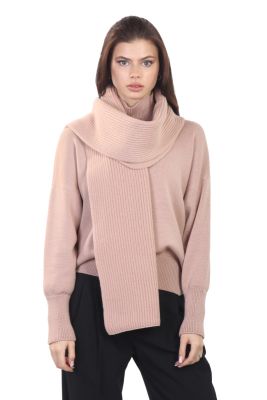 100% merino wool scarf 28x200 cm (beige)