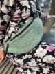 Handbag bumbag of Teddy material in light green