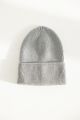 100% merino wool hat with flap for a man (dark grey)