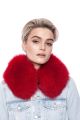 Collar from fox fur in red