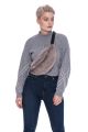 Bumbag from mink fur in grey