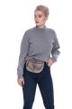 Fanny pack from mink fur in grey
