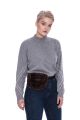 Fanny pack from mink fur in brown