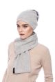 Knitted grey cashmere and wool set