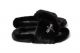 Slippers with mink fur in black colour