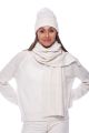 Cashmere hat and scarf set white