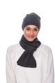 Cashmere and wool scarf dark grey