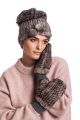 Knitted mink mittens grey