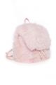 Backpack from fox fur in pink