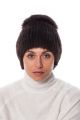 Knitted hat mink/fox  brown (bigger size)