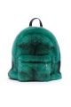 Backpack from mink fur in green