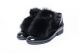 Shoe accessory fox fur in black