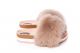 Slippers with fox fur in beige