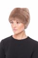Mink fur hat “Fishy” in natural brown