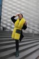 Perforated scarf fox yellow
